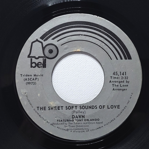 Dawn Vinyl 45 What Are You Doing Sunday / The Sweet Soft Sounds Of Love VG+ Rock - Picture 2 of 2